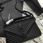 YSL Classic Large Monogram Saint Laurent College Bag Black